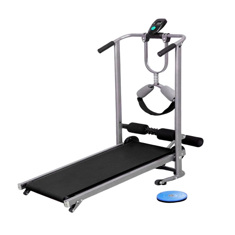 FitnessLab Manual Treadmill Mini Incline Fitness Machine Walking Home Gym Multi-Exercise Australia