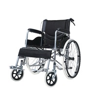 MediPro 24" Foldable Wheelchair Manual Folding Wheel Chair Portable and Lightweight