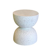 MIUZ Coffee Table Concrete Side Table 40x40x45.5cm Hourglass Design