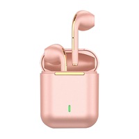 J18 TWS True Wireless Earbuds Upgraded Bluetooth 5.1 Chip - Touch Control Hifi in-Ear Sport Earphones - Deep Bass Stereo Sounds with Noise Cancelling Microphone - Pink