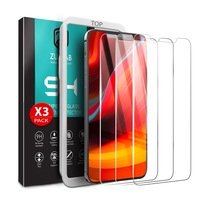 3x iPhone 12 / 12 Pro 6.1" Screen Protector, ZUSLAB Tempered Glass with Installation Alignment Frame for Apple [3 Pack]