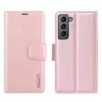 ZUSLAB Galaxy S21 FE 5G Hanman Leather Wallet Card Case for Samsung - Rose Gold