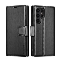 ZUSLAB Galaxy S24 Ultra Case Hanman Leather Wallet Card Cover for Samsung (2024) - Black