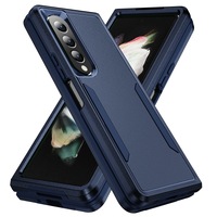 ZUSLAB Galaxy Z Fold 4 Case Rugged Defender Protective Heavy Duty Shockproof Dustproof Cover for Samsung - Blue