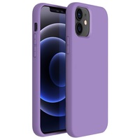 ZUSLAB iPhone 12 Case Nano Silicone Shockproof Rubber Bumper Cover for Apple (2020) - Purple