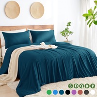 LINENOVA 2000TC Cooling Bamboo Blend Quilt Cover Sets Ultra Soft Luxury Comfort Bedding