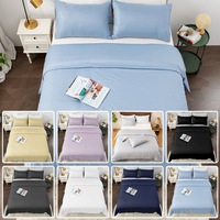 LINENOVA Classic Stripes Quilt Cover Set 1800TC High Quality Mifrofiber Bedding Sets 8 Colors 5 Size Choice