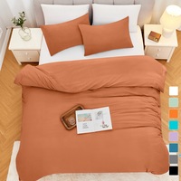 LINENOVA 2200TC Stonewashed Quilt Cover Sets Super Soft, Breathable, Durable For All Seasons