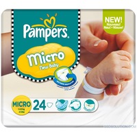 Micro Size 0 1-2.5kg - For Early Babies (24 Nappies)