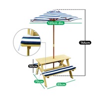 Sunset Picnic Table with Umbrella Shade