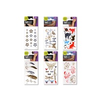 tattot - PRICE FOR 6 ASSORTED TEMPORARY TEMPORARY TATTOO METALLIC FREEDOM FOREVER