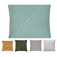 Cleverpolly 100% Premium Microfibre Tufted European Pillowcase - Ultra Soft, Comfy, Embroidered Pillow Case - Luxurious European Pillow Cover with Elegant Design