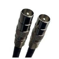 3M - TV Antenna Cable PAL Male to Male Aerial Flylead Coax RG6 Quad shield Black