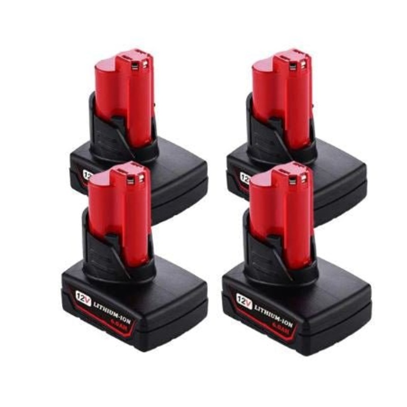 [4 Pack] Milwaukee M12 Compatible 6.0Ah Batteries Unbranded Australia