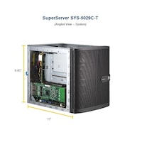 Supermicro Mini Tower SuperServer, 5029C-T Barebone, Single E-2100 Socket, 4 x3.5' HDD HS, 2 x DIMM C242, M.2, Dual Gbe,, 250w PSU