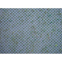 Faller Wall Card Diamond Perforated Bricks With Grass