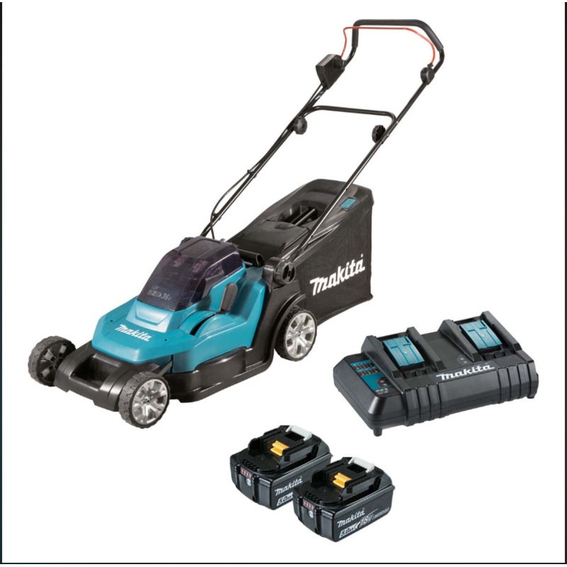 Makita 36V 2 x 5.0Ah Lawn Mower Kit 430MM DLM432CT2 Unbranded Australia