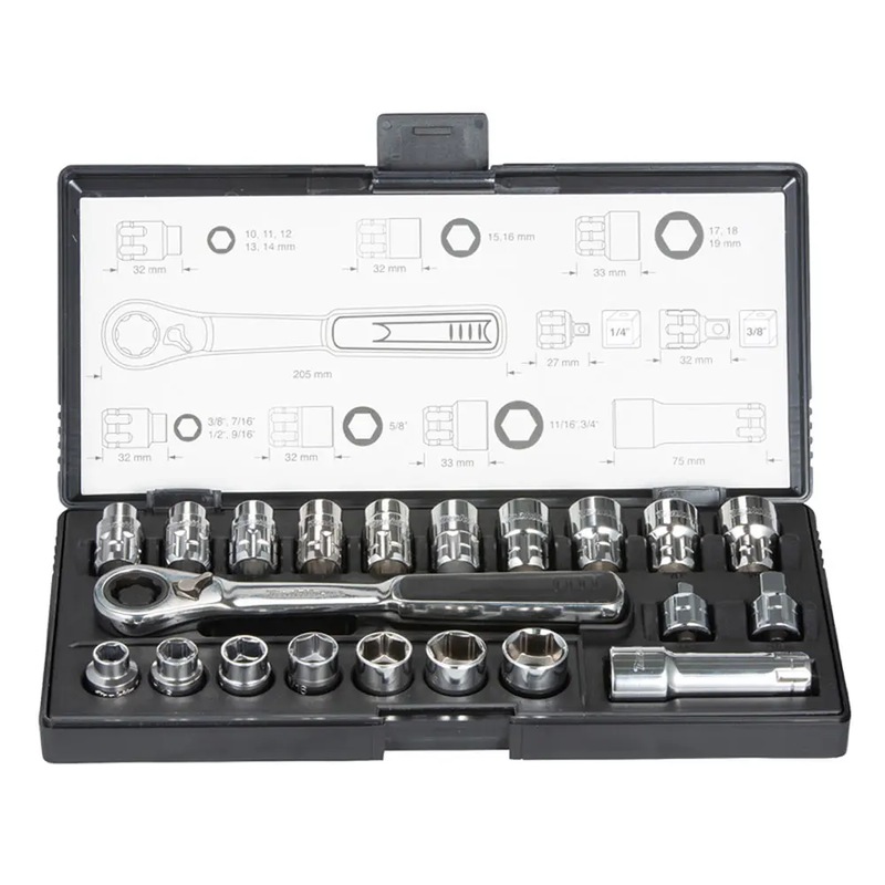 Makita Pass Thru Socket Set B-65604 (21pieces)  Australia