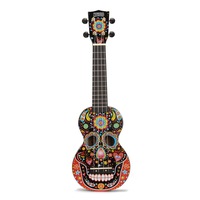 Mahalo Art Series Soprano Ukulele - Skull (Black)