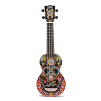 Mahalo Art Series Soprano Ukulele - Skull (Black)