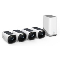 Eufy Security eufyCam 3 (S330) Wire-Free Security Camera Kit - 4 Pack (Homebase 3 Included), 4K, Integrated Solar Panel, Color Nightvision, Two-Way Audio, Up to 16TB Storage SSD/HDD [T8873TW1]