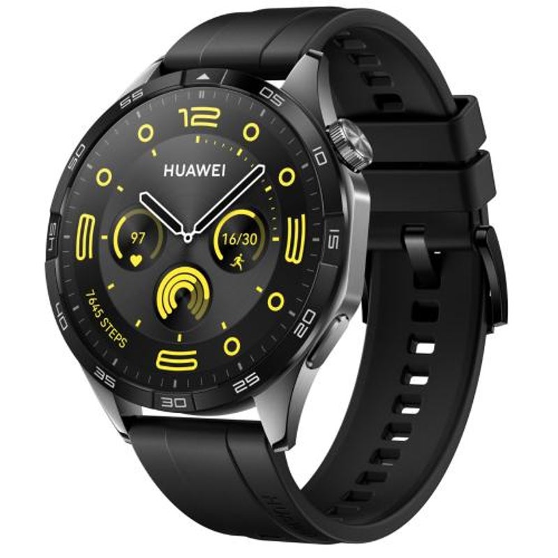 Huawei Watch GT 4 46mm Smart Watch - Black with Stainless Steel Case and Black [Phoinix-B19F Black] Australia
