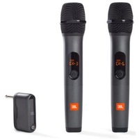 JBL Wireless Microphone System 2-pack - Black - Plug & Play with rechargeable UHF dual channel wireless receiver [JBLWIRELESSMICAS2]