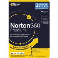 NortonLifeLock Norton 360 Premium 1 User 3 Devices 12 month 100GB PC Cloud Backup Includes Secure VPN Generic ENR RSP DVDSLV GUM [21432817]
