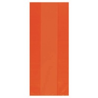 Orange Party Supplies Plastic Cello Treat Loot Favour Bags 25 Pack
