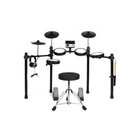 Powerstrike Avatar Fusion V3 8-Piece Electronic Digital Mesh Drum Kit with Drum Stool, Drumsticks, Headphones