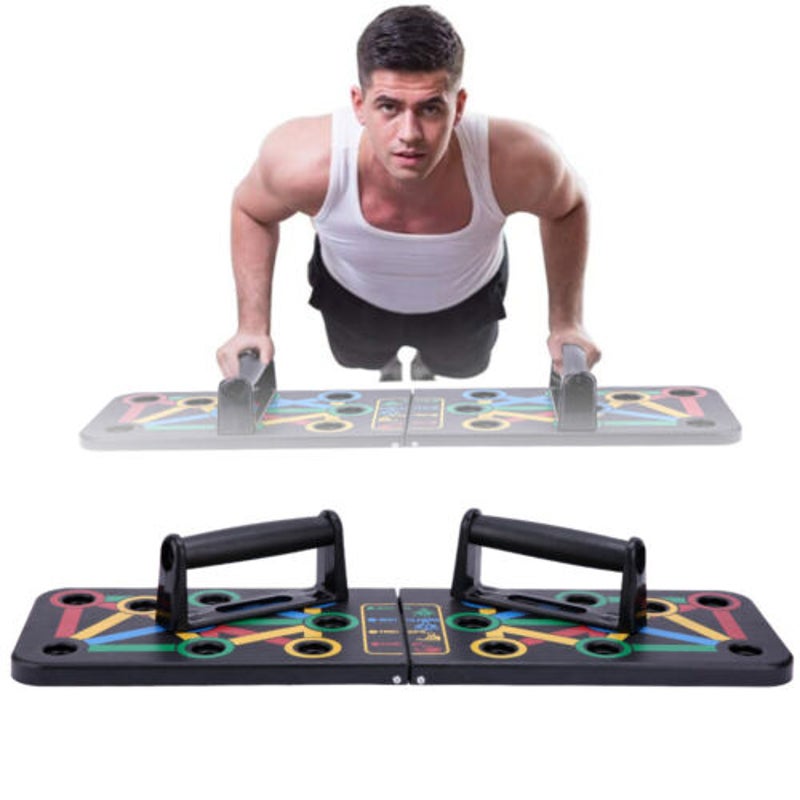 14 in1 Push Up Board Rack Bar Grip Handle Muscle Train Gym Workout Fitness Stand Unbranded