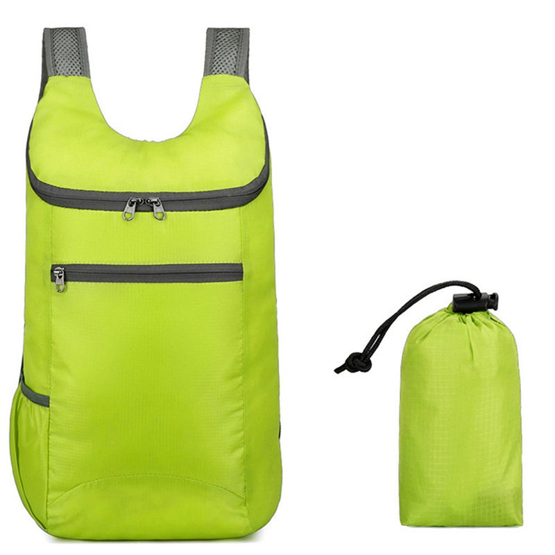 Lightweight Foldable Gym Bag Outdoor Backpack Green