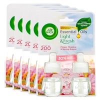 Air Wick Essential Oils Refills Light & Fresh Flower Meadow & Spring Breeze 19ml (5 x 2 Pack)