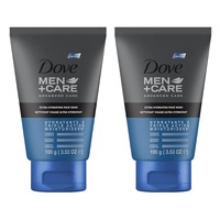 Dove Men + Care Extra Hydrating Face Wash 100g 2 Pack