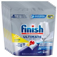 Finish Ultimate All-in-1 Dishwashing Tablets Lemon Sparkle (6 x 36 Pack)