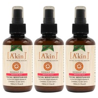 A'Kin Rosehip Oil Facial Moisturiser 150ml 3 Pack