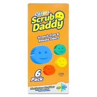 6 Pack Scrub Daddy Colours FlexTexture Scrubber 