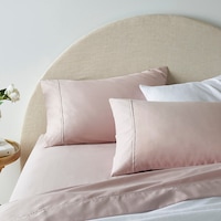 Accessorize Luxury 1900TC Cotton Rich Sheet Set Blush (Queen, King)