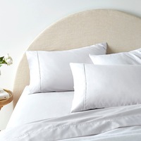 Accessorize Luxury 1900TC Cotton Rich Sheet Set White (Queen, King)