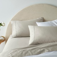 Accessorize Luxury 1900TC Cotton Rich Sheet Set Almond (Queen, King)