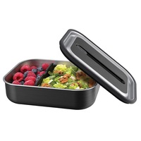 Bentgo Stainless Steel 1.2L Leak-Proof Lunch Box Carbon Black