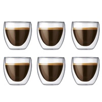 Bodum Pavina 6 Piece Extra Small 80ml Double Walled Glass Set