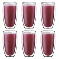 Bodum Pavina 6 Piece Large 450ml Double Walled Glass Set