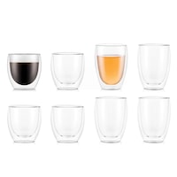 Bodum Pavina 8 Piece Double Walled Glass Set (4 x 250ml & 4 x 350ml)