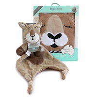 Bubba Blue Kangaroo Novelty Hooded Towel and Security Blanket Combo