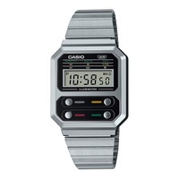 Casio A100WE Unisex Vintage Digital Watch Black/Silver