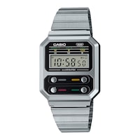 Casio A100WE Unisex Vintage Digital Watch Black/Silver