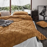CleverPolly Tufted Quilt Cover Set Caramel (Double, Queen, King, Super King)