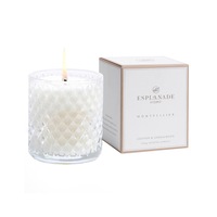 Esplanade Home Montpellier Leather & Sandalwood Scented Candle 250g