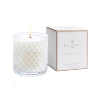 Esplanade Home Montpellier Leather & Sandalwood Scented Candle 250g